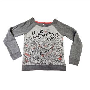 Disney Gray and Red Walt Disney World Sweatshirt